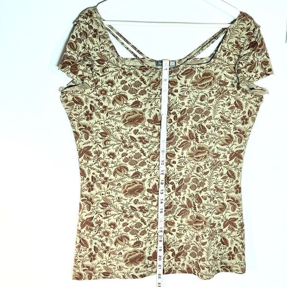 CITY LIGHTS® — Vintage Floral Print TOP — Large - Picture 6 of 10